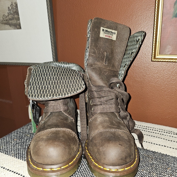 Dr. Martens Dark Brown Combat Boots - Picture 10 of 11